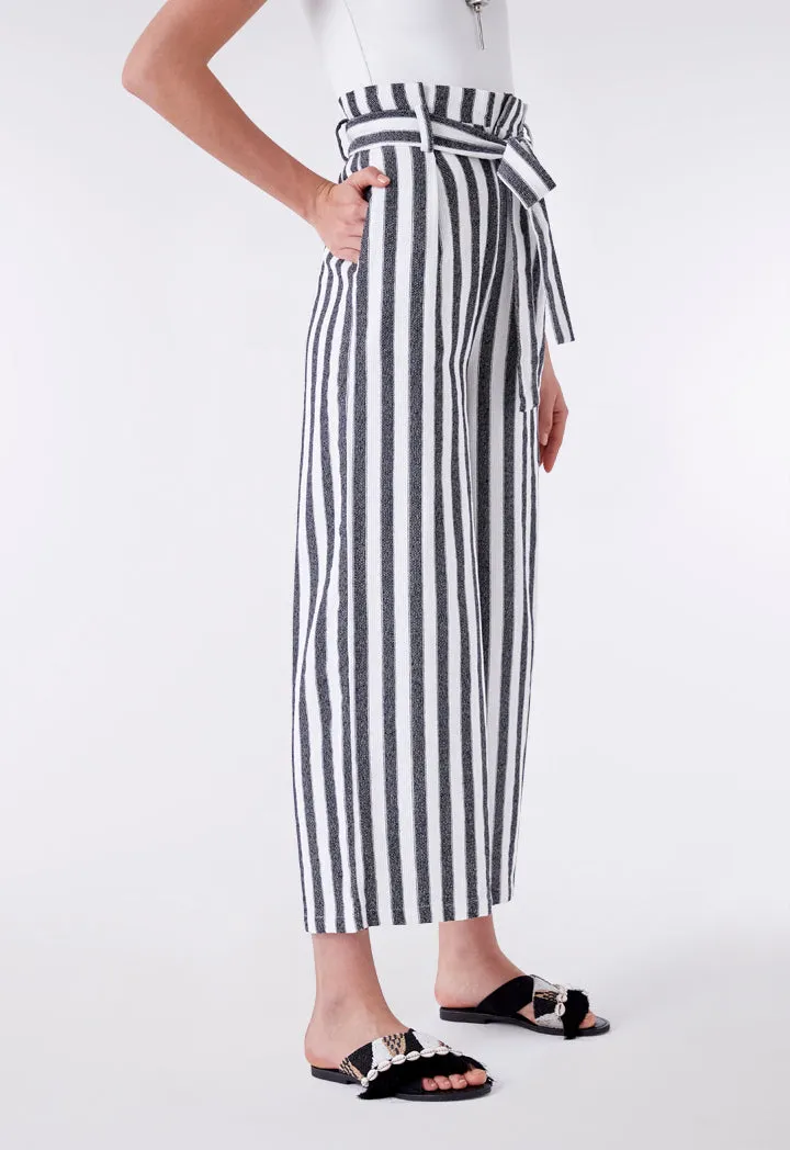 Silver Lurex Striped Cullotes