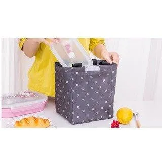 Small Leaves Lunch Box Bag Thickening Insulation Aluminum Foil Thickening Lunch Bag Portable Lunch Box Bag Insulation Bag Insulation Lunch Bag Lunch Bag NP-HTNQR-107