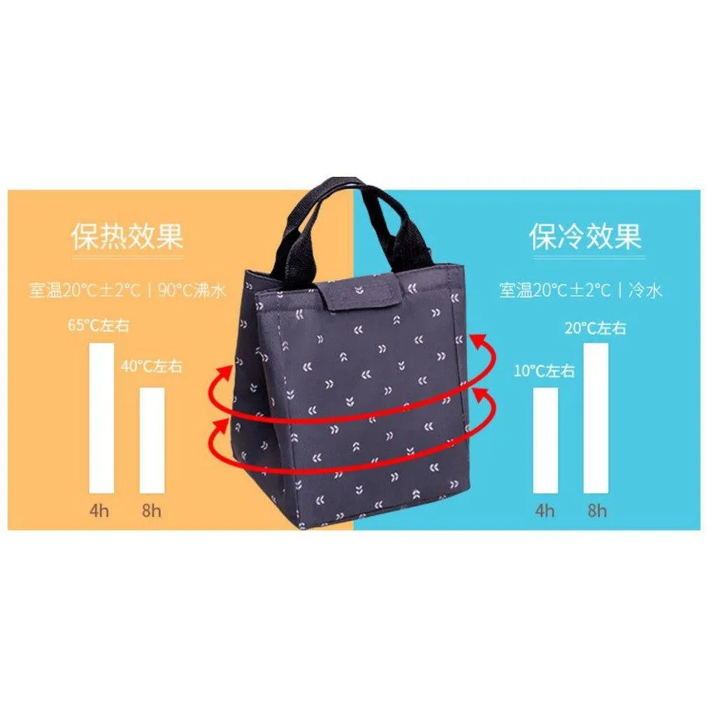 Small Leaves Lunch Box Bag Thickening Insulation Aluminum Foil Thickening Lunch Bag Portable Lunch Box Bag Insulation Bag Insulation Lunch Bag Lunch Bag NP-HTNQR-107