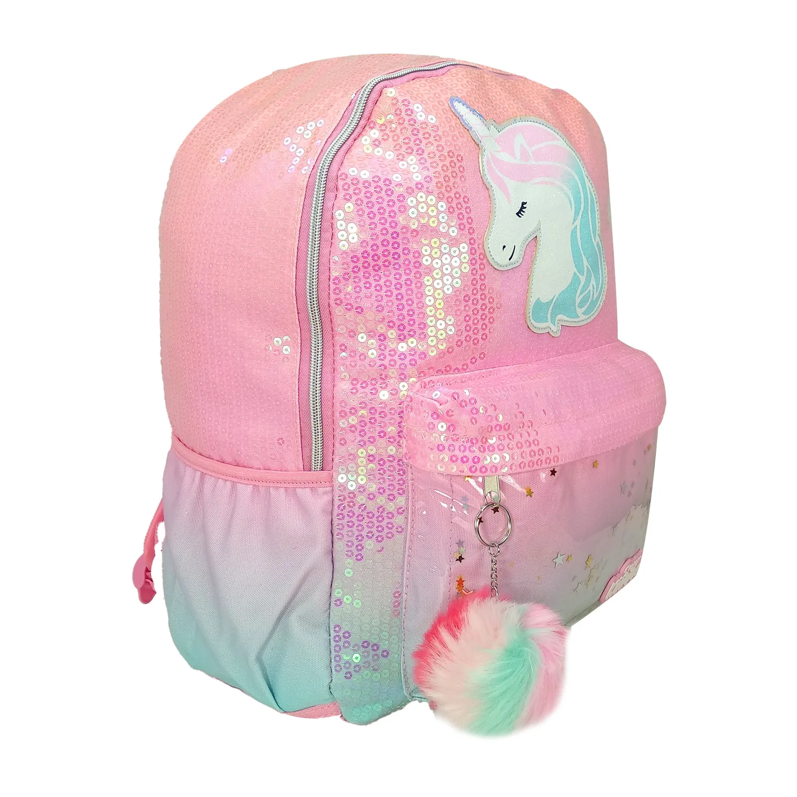 Smily Kiddos Unicorn Charm Backpack For Girls - Pink