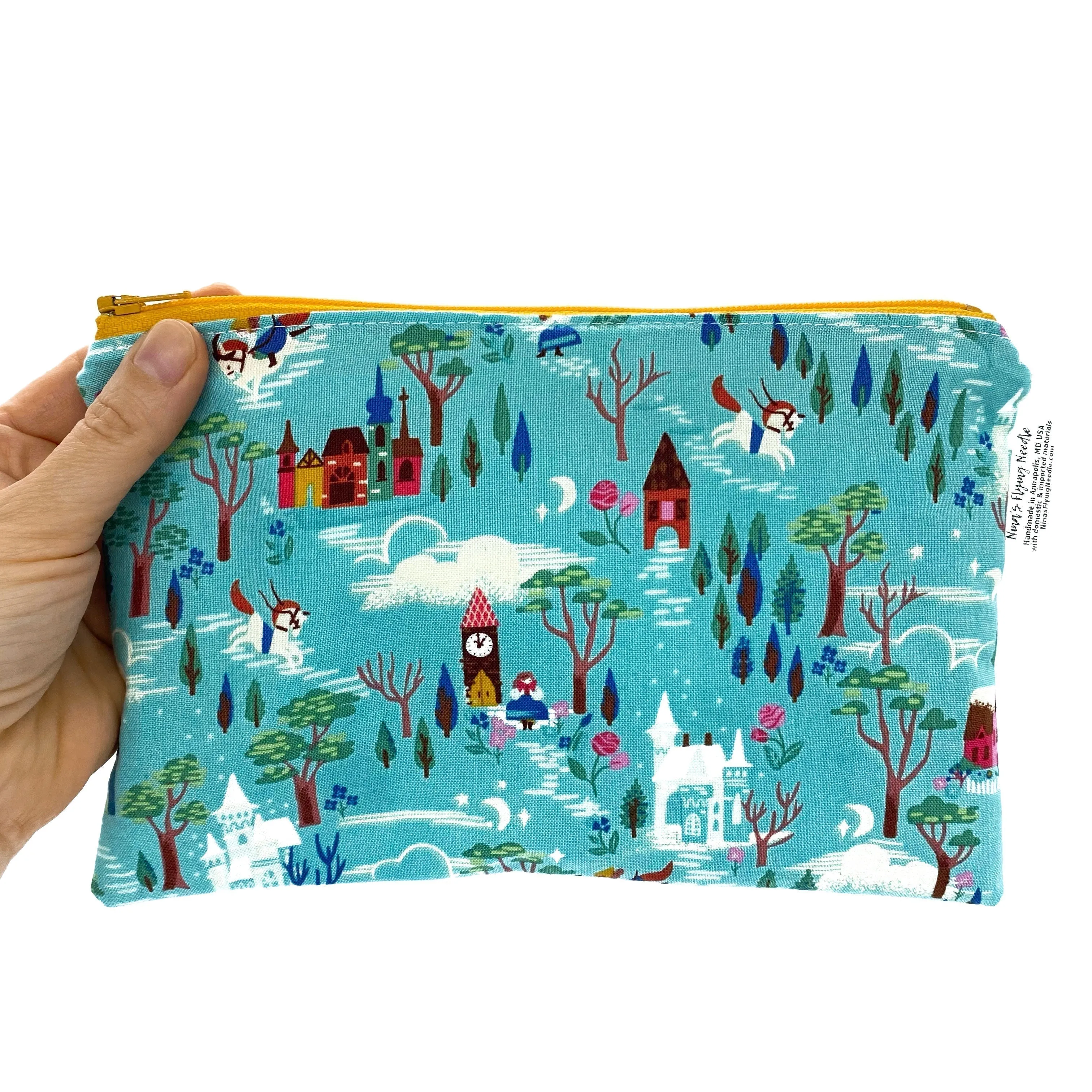 Snack Sized Reusable Zippered Bag Lemon Tree with Metal Zipper