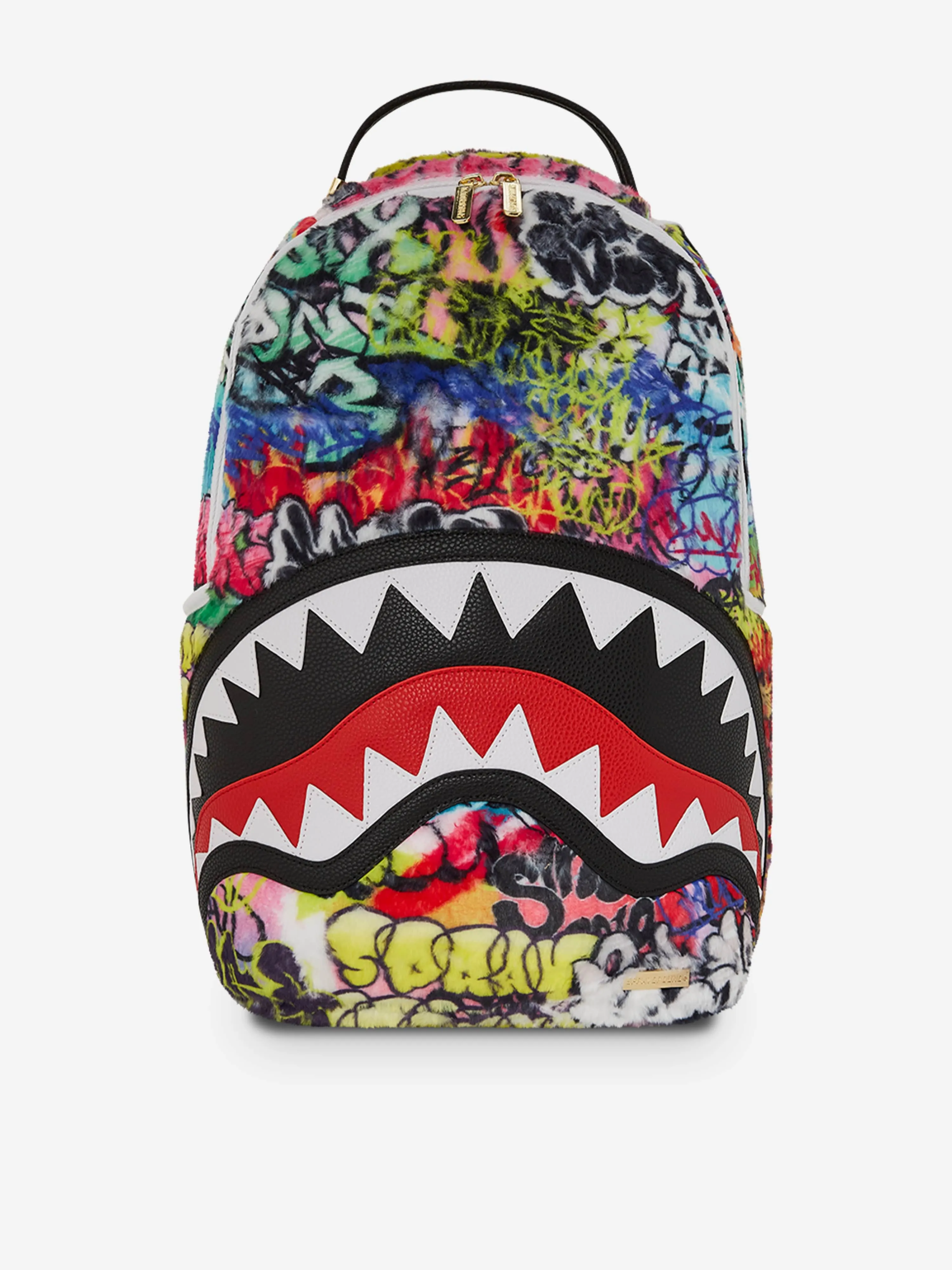 Sprayground Kids Graffiti Fur DLXSF Backpack in Multicolour (45.72 cm)