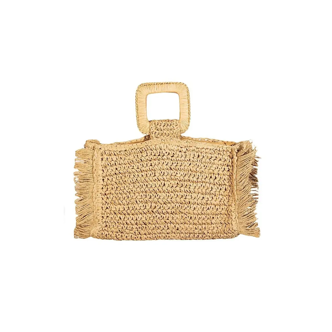 Straw Fringe Shoulder Bag