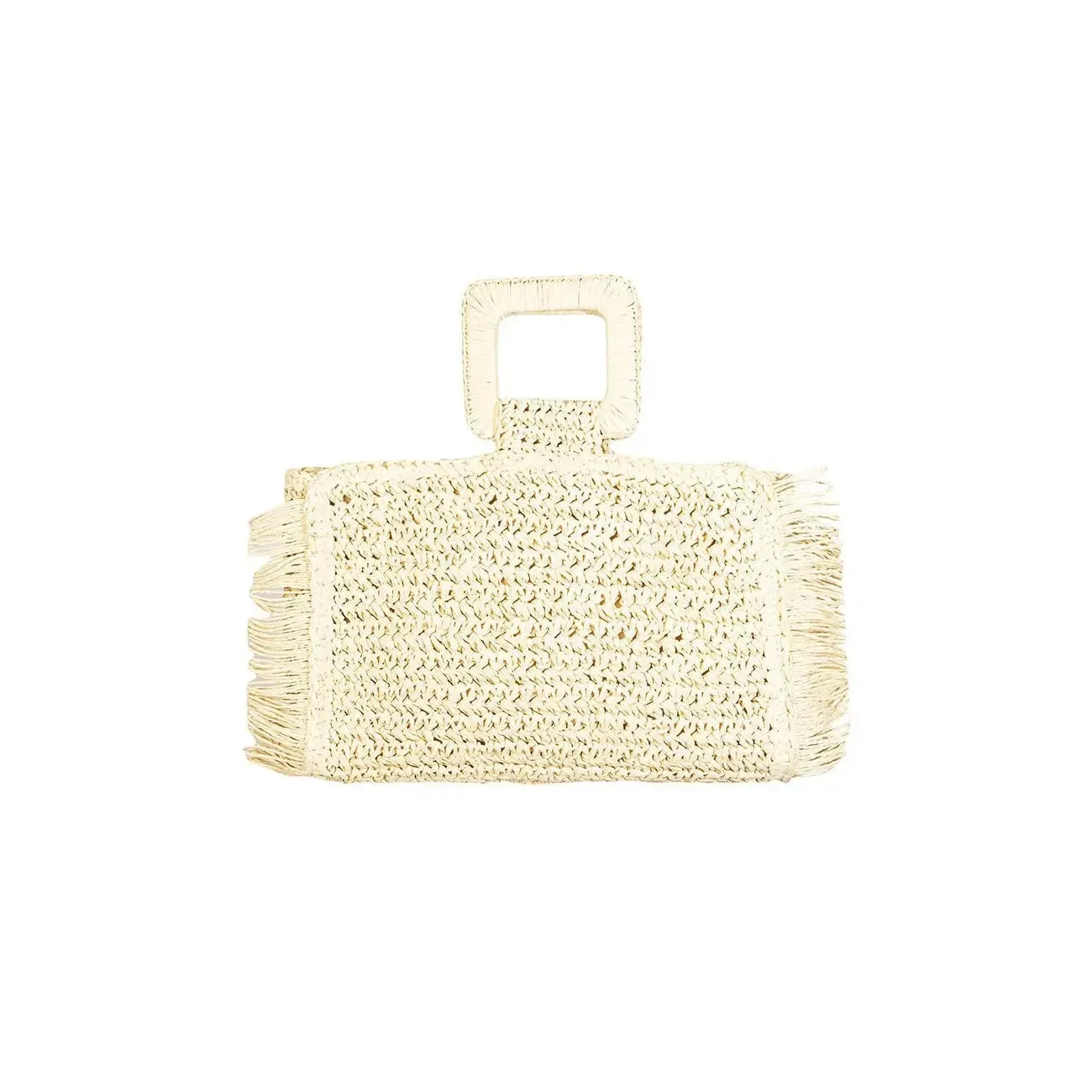 Straw Fringe Shoulder Bag