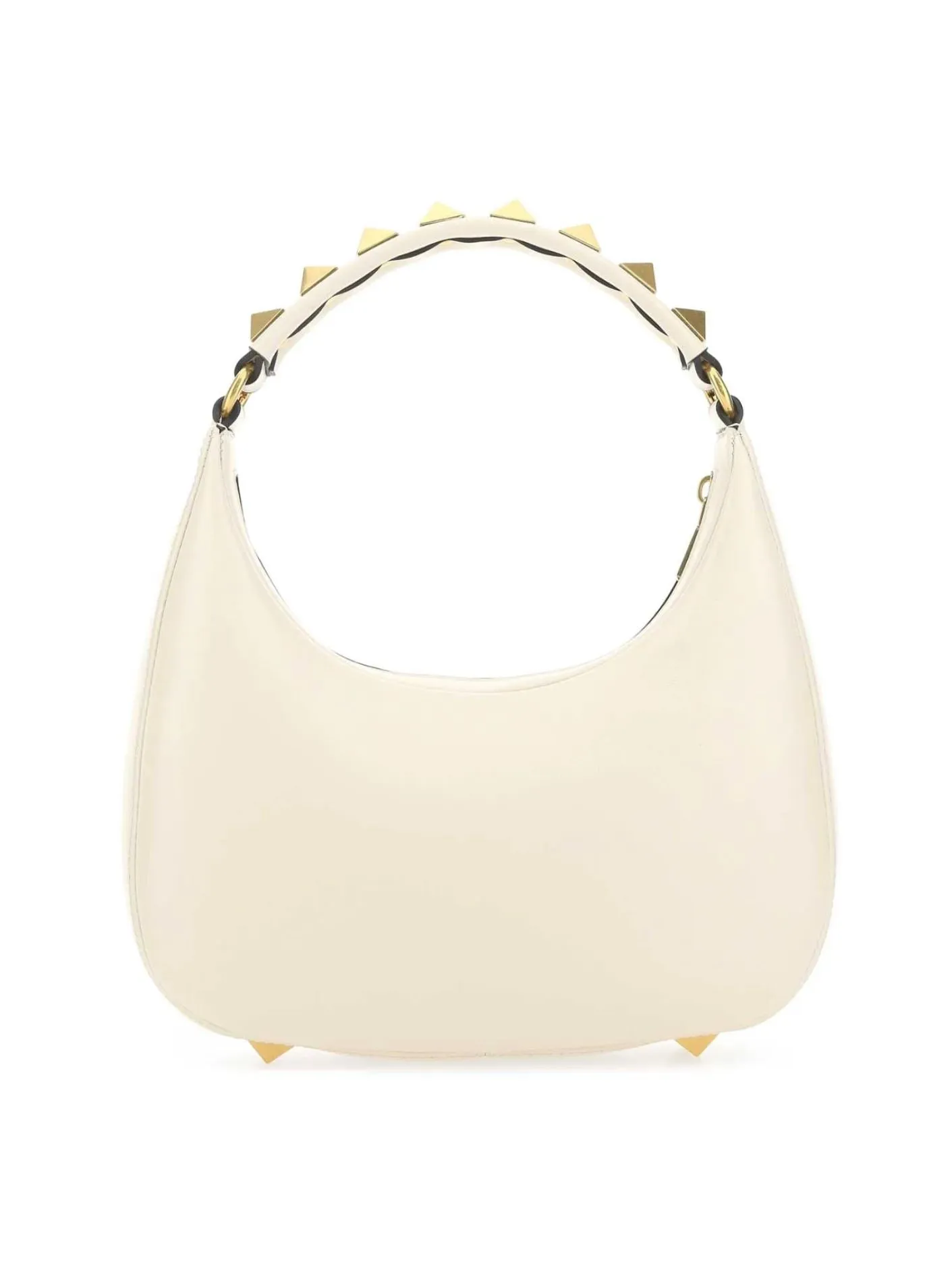 Studded Vlogo Hobo Bag, Ivory