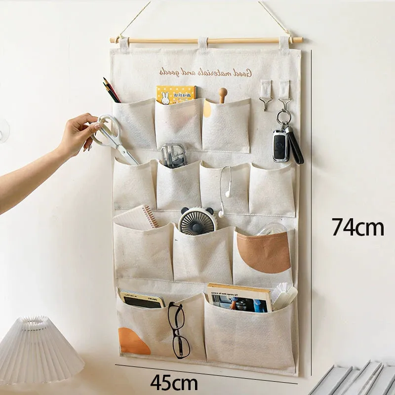 Stylish Fabric Bedside Storage Organizer