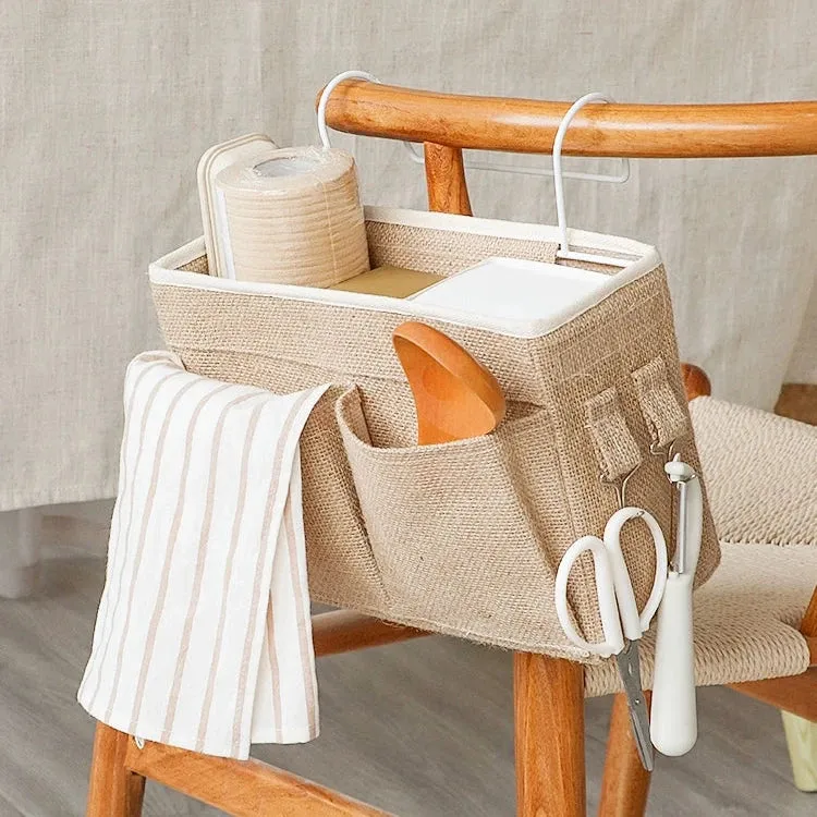 Stylish Fabric Bedside Storage Organizer