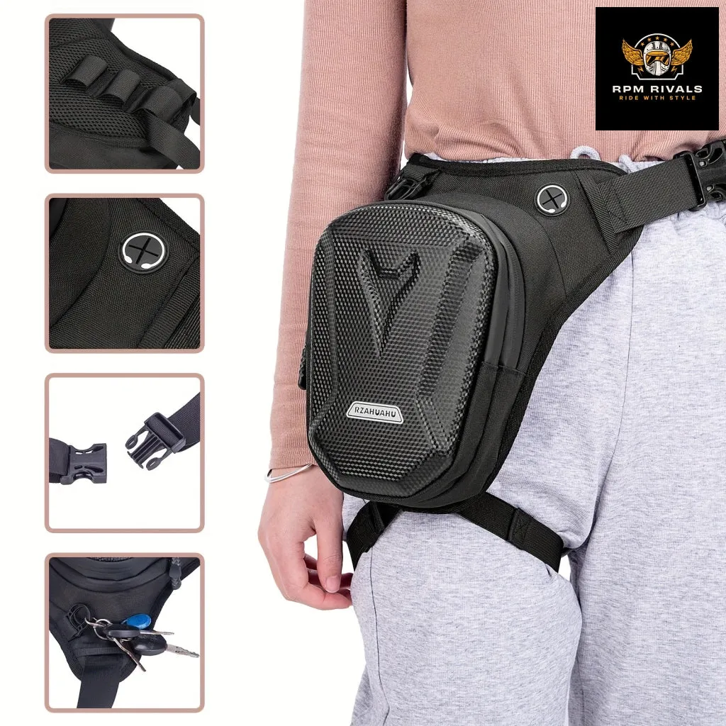 Tactical Knight Motorcycle Leg Bag Cycling Bag, Motorcycle Messenger Bag Male Waist Bag Outside Delivery Cross Bag Cycling Backpack Waterproof