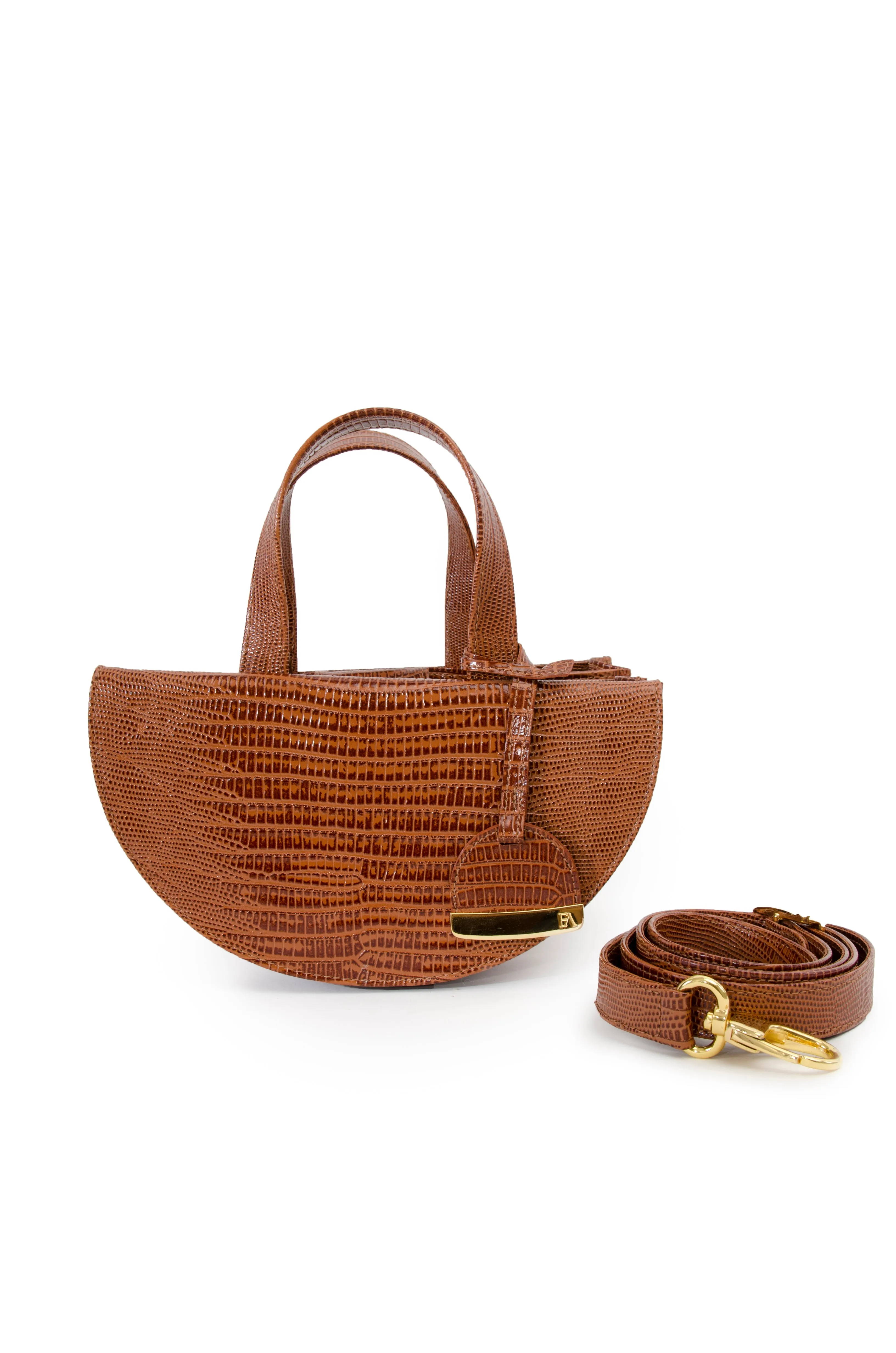 Tan Half Moon Reina Bag