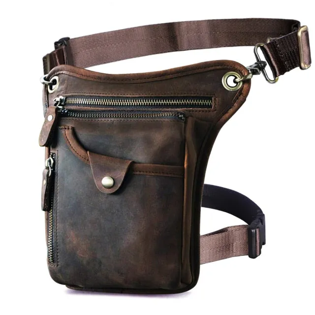 TEEK - Genuine Leather Mens Leg Bag | Variety Colors