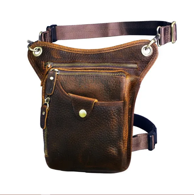 TEEK - Genuine Leather Mens Leg Bag | Variety Colors