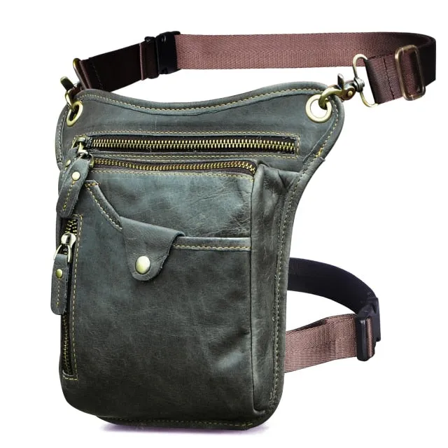 TEEK - Genuine Leather Mens Leg Bag | Variety Colors