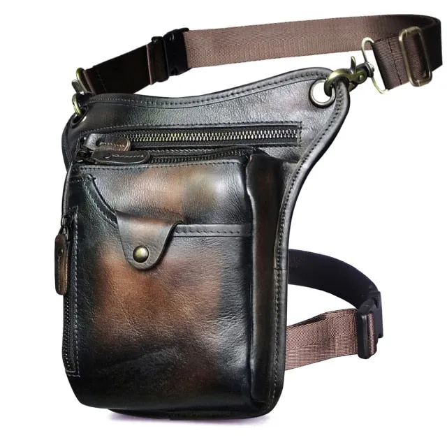 TEEK - Genuine Leather Mens Leg Bag | Variety Colors