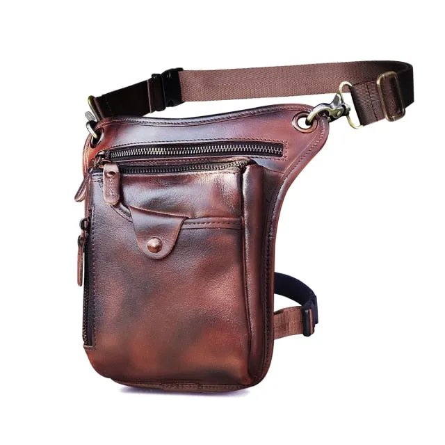 TEEK - Genuine Leather Mens Leg Bag | Variety Colors