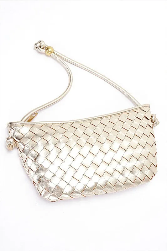 TEEK - Weaved Faux Leather Easy Shoulder Bag