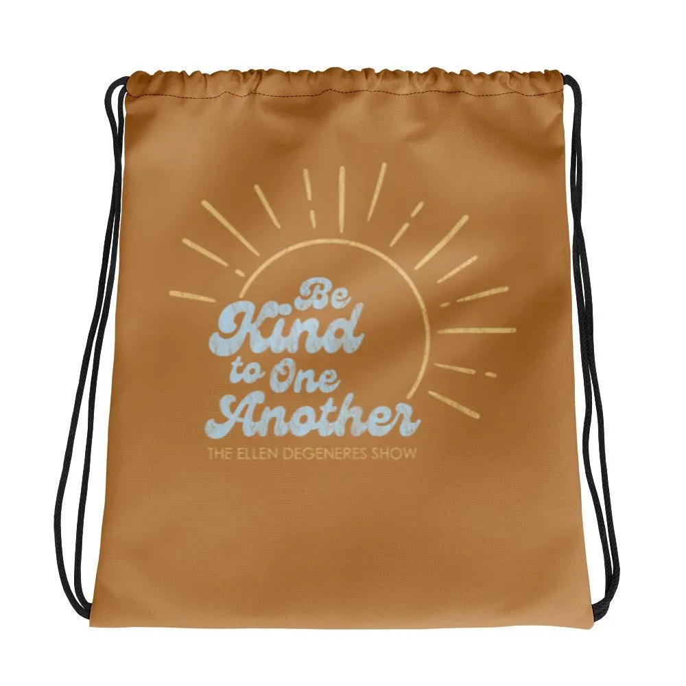 The Be Kind/Ellen Drawstring Bag - Brown