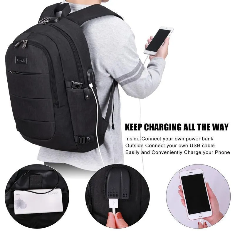 Theft-proof waterproof business computer backpack with a large capacity