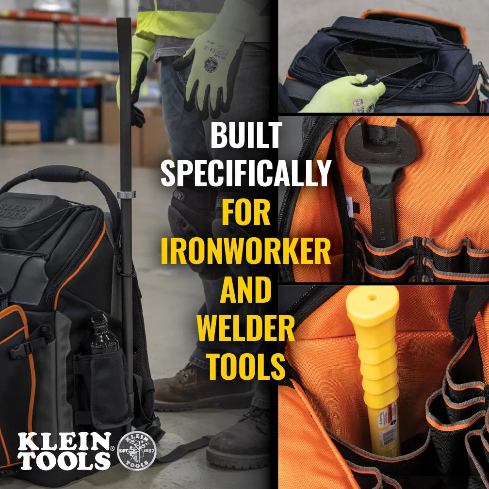 Tool Bag Backpack - Klein Tools Tradesman Pro™ Ironworker and Welder Backpack, 55665