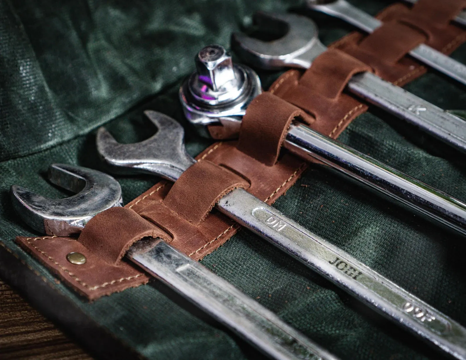 Tool Roll | Wrench roll up | Waxed Canvas & Leather | Handmade