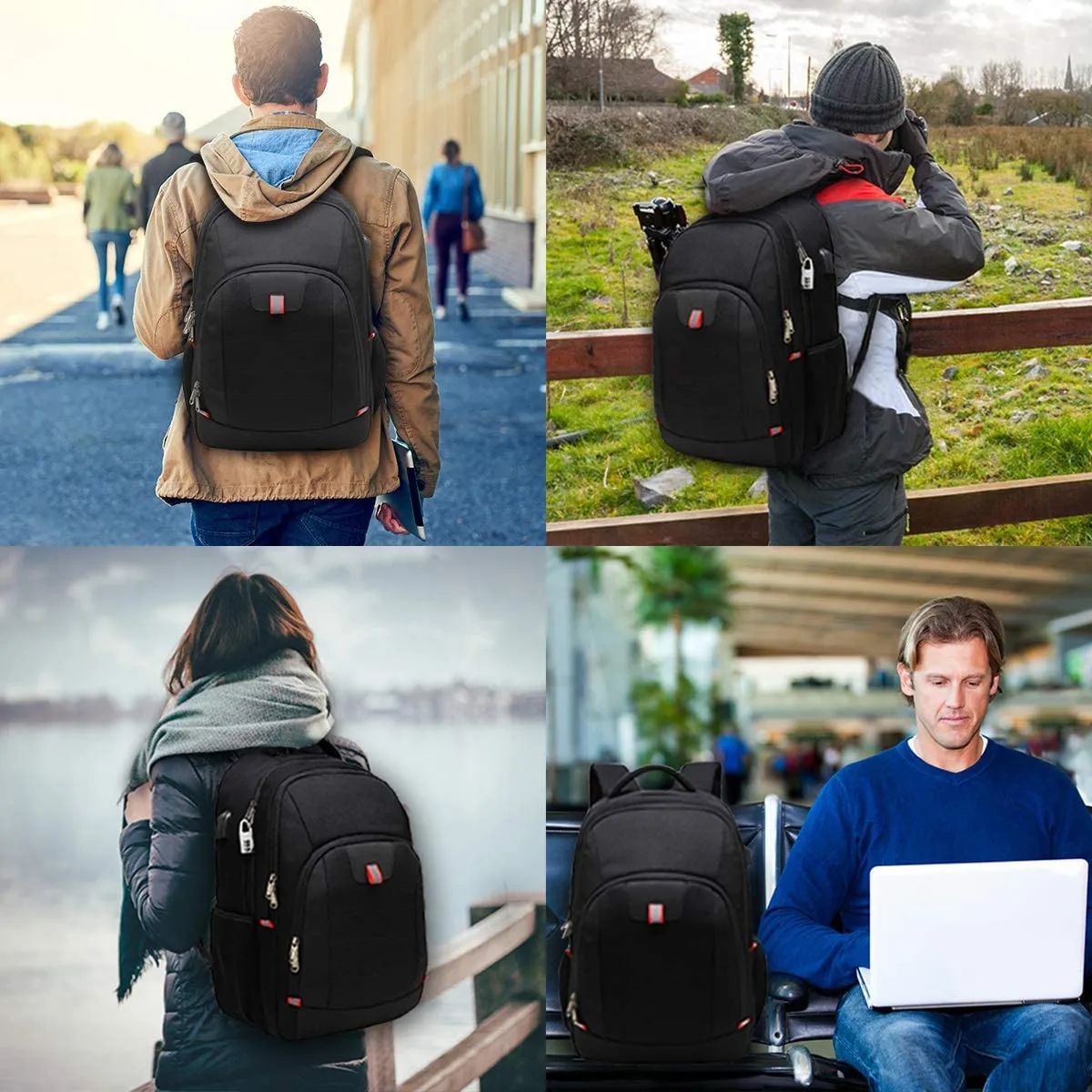 Travel Laptop Backpack | Extra Large Anti Theft College School Backpack for Men and Women | Back