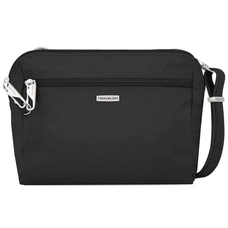 Travelon Anti-Theft Classic Convertible Crossbody and Waist Pack Black