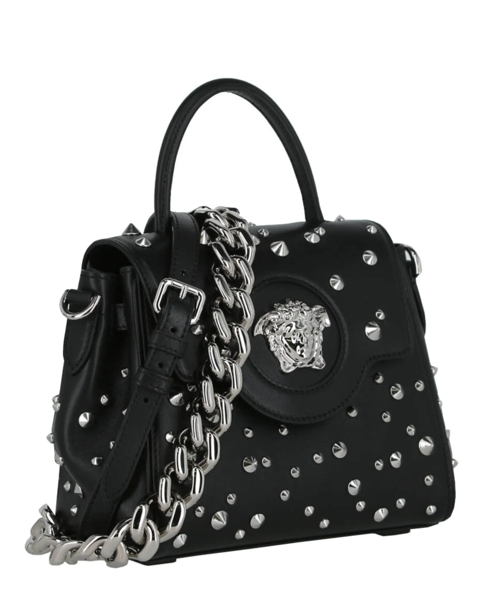 Versace Studded La Medusa Shoulder Bag