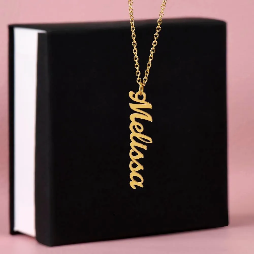 Vertical Name Necklace