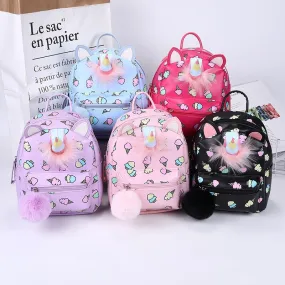 Wenkouban Mini Small Backpack Leather Children School Bags Cute Cartoon Unicorn Girls Backpack Kindergarten Preschool Backpack For Kids