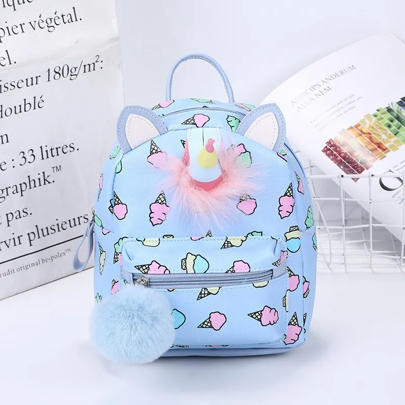 Wenkouban Mini Small Backpack Leather Children School Bags Cute Cartoon Unicorn Girls Backpack Kindergarten Preschool Backpack For Kids