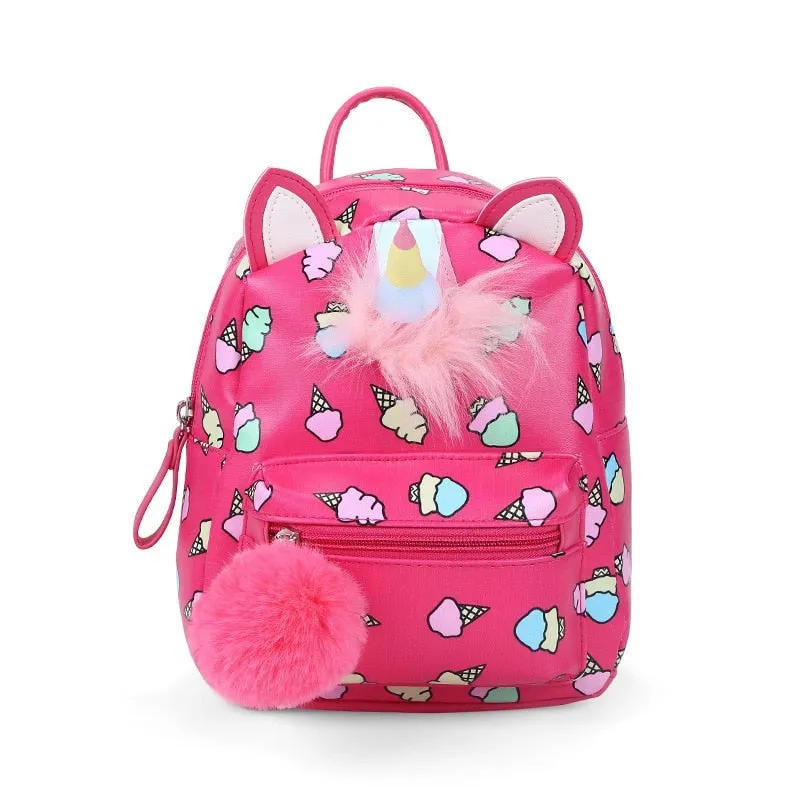 Wenkouban Mini Small Backpack Leather Children School Bags Cute Cartoon Unicorn Girls Backpack Kindergarten Preschool Backpack For Kids