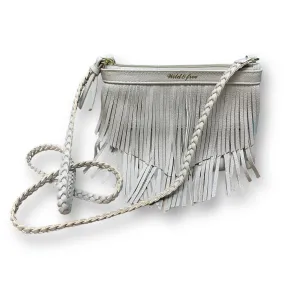 Wild & Free Light Beige Faux Leather Fringe Shoulder Bag