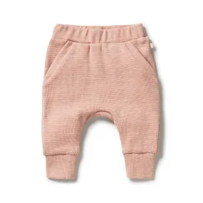 WILSON & FRENCHY WAFFLE SLOUCH PANT PEACH