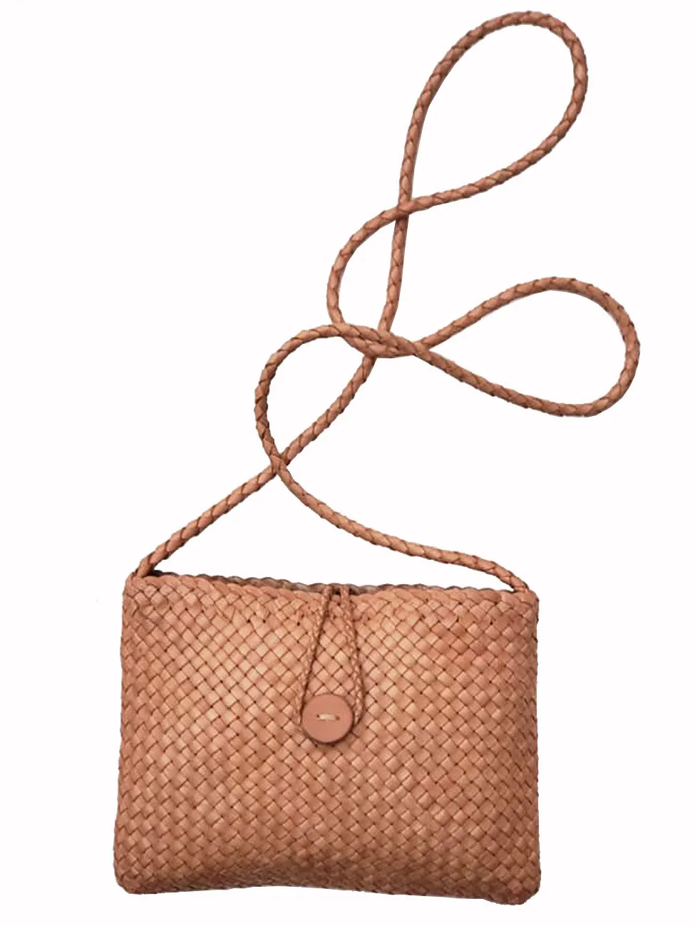 Woven Leather Mini Crossbody Bag