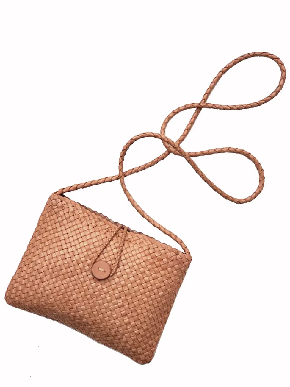 Woven Leather Mini Crossbody Bag