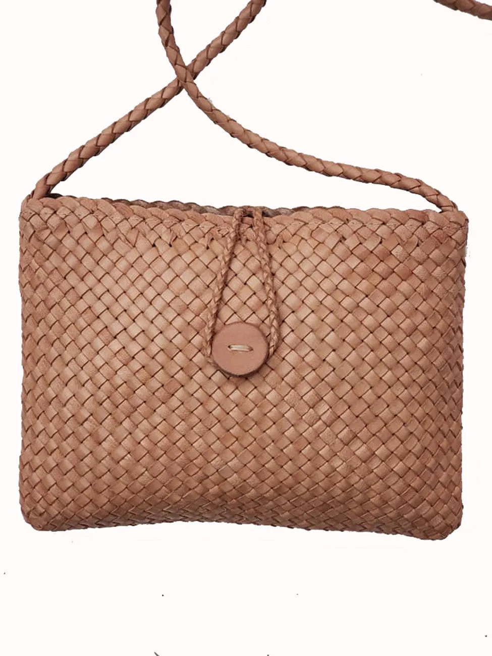 Woven Leather Mini Crossbody Bag