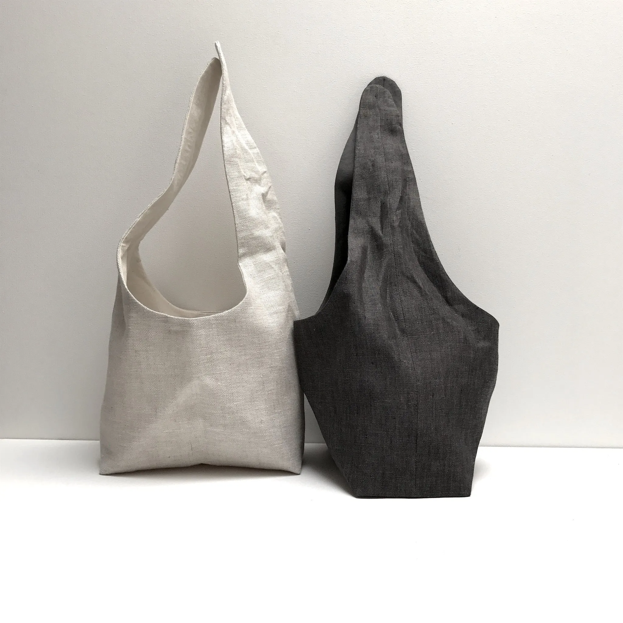 wrapping bag - grey linen