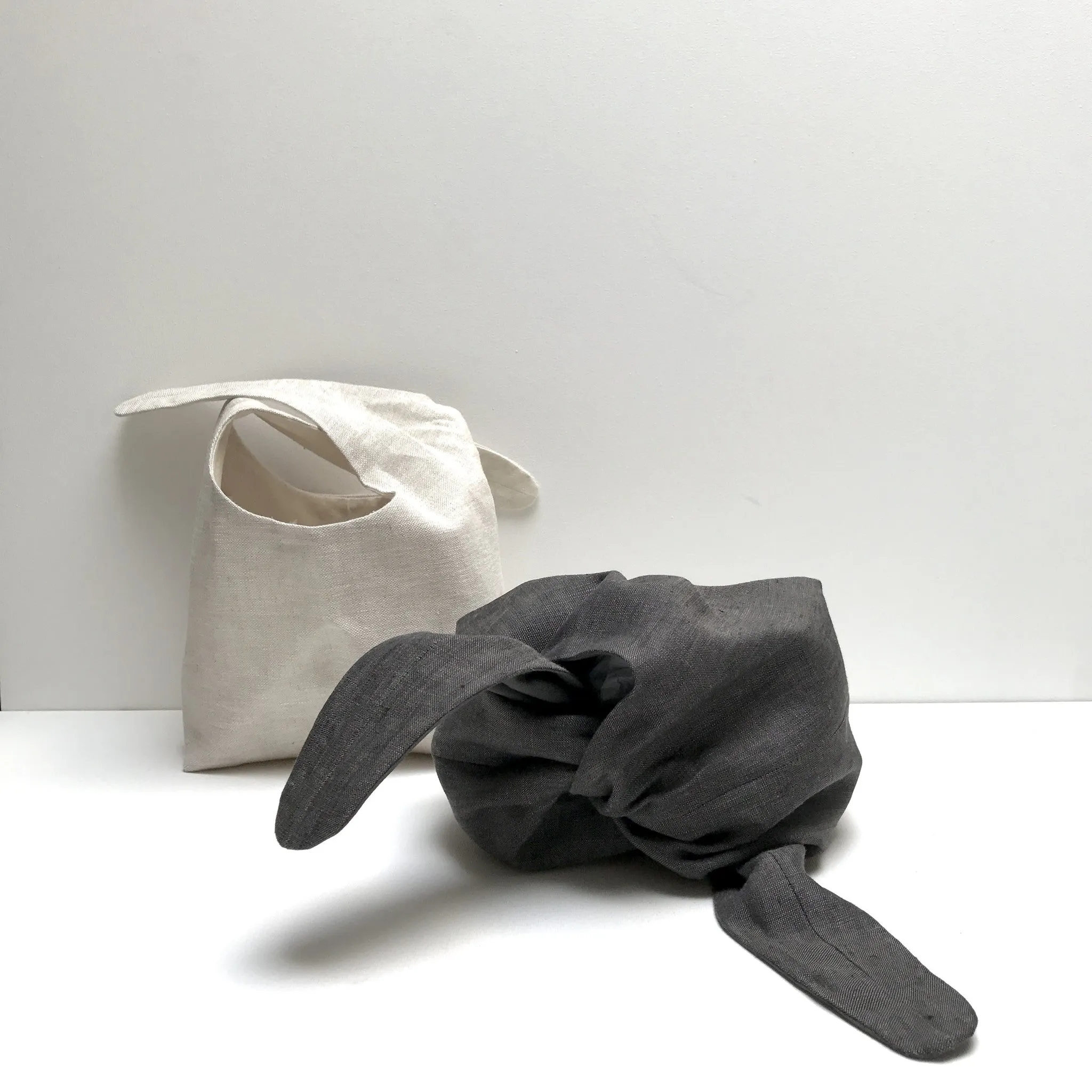 wrapping bag - grey linen