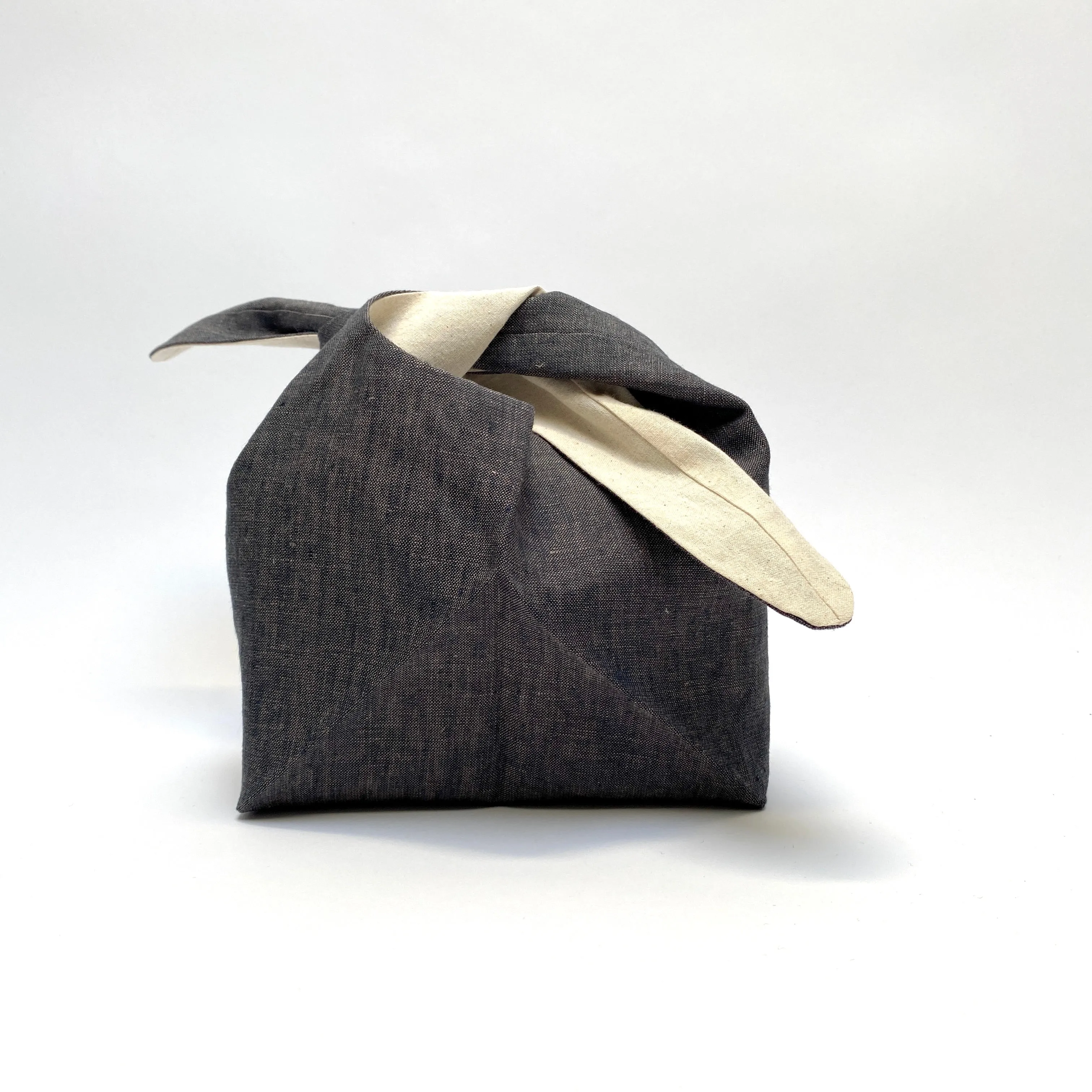 wrapping bag - grey linen