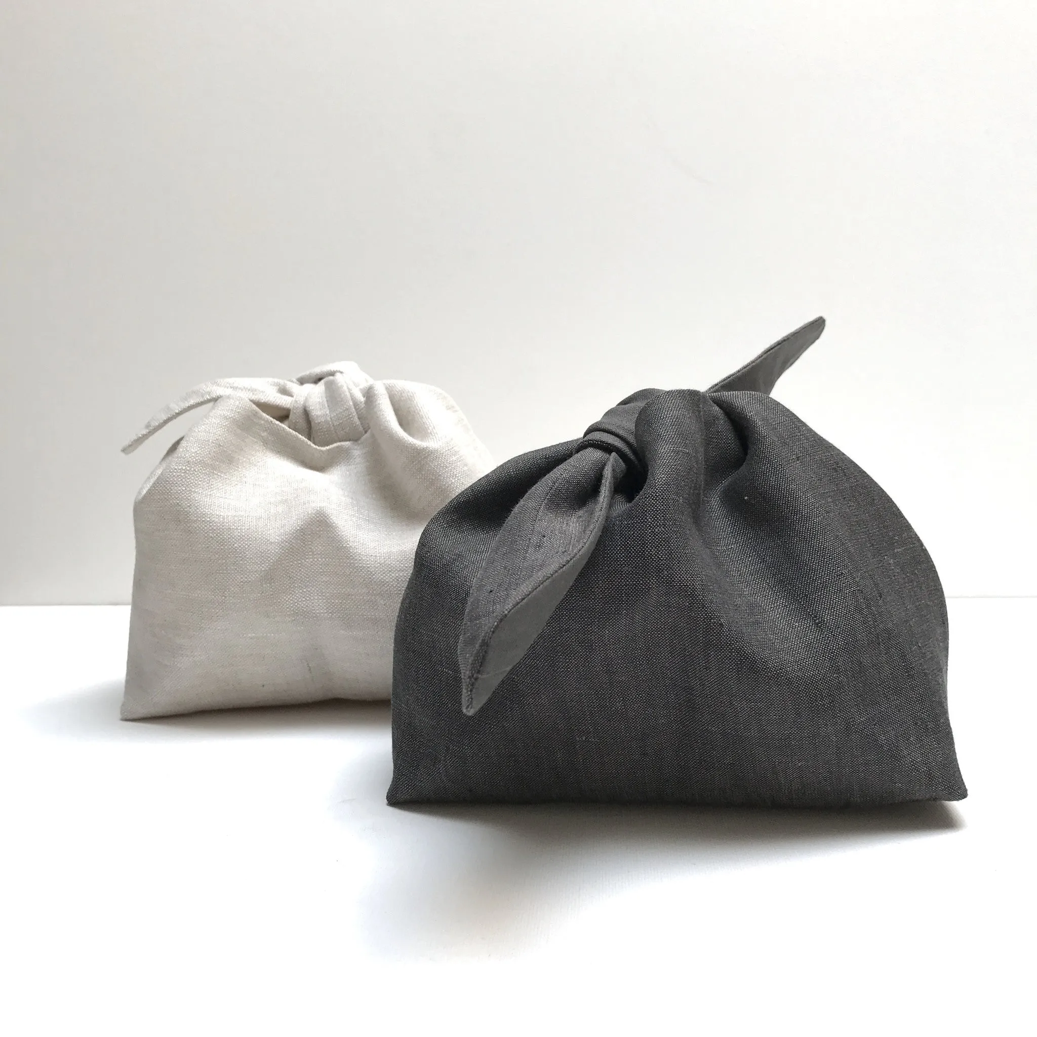 wrapping bag - grey linen