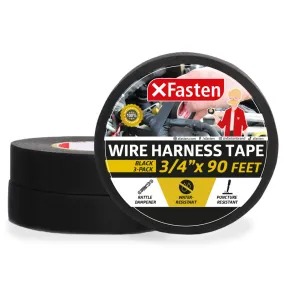 XFasten Wire Harness Tape Wire Loom Tape 270ft 3/4 Inch x 90ft (3-Pack